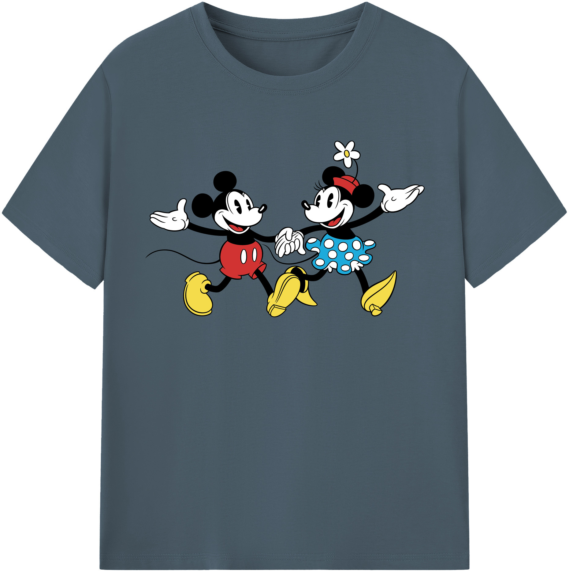 （画像用） ミッキーマウス Mickey Mouse 綿100％半袖Tシャツ（フロントプリント）